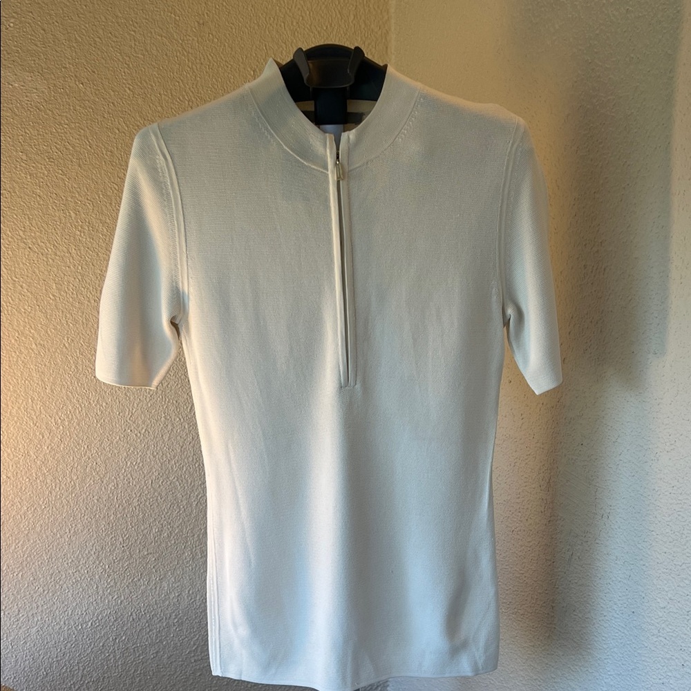 Jason Wu Cream Textured Zip-Up Top